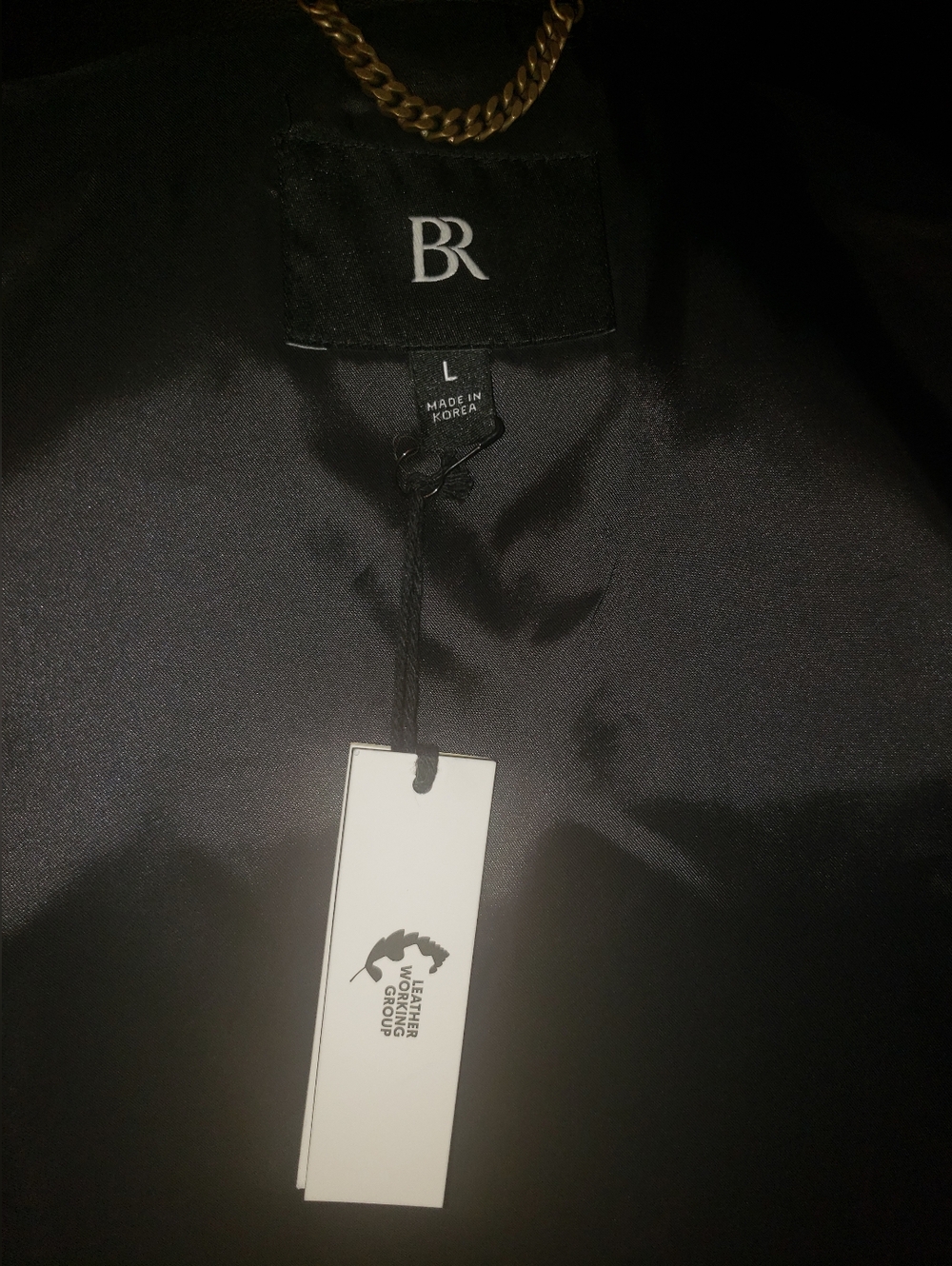 NWT B.R. Lambskin Leather Brass Hardware Biker Crop Jacket L - Picture 7 of 13